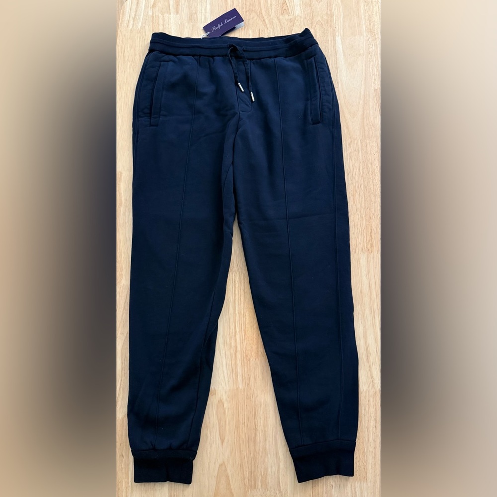 Ralph Lauren Purple Label men’s navy fleece sweatpants joggers size Medium